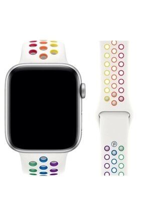 Apple Watch 42-44 Mm Uyumlu Delikli Renkli Silikon Kordon AppleWatch02