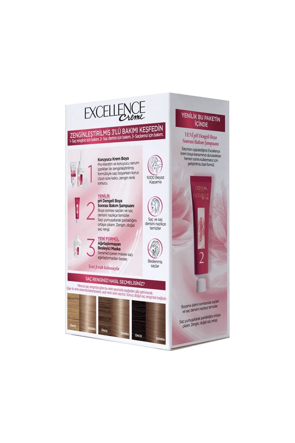 L'Oreal Paris رنگ مو اکسلانس کرم 8.1 زرد تاریک خاکستری