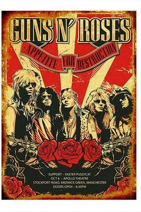 Guns N Roses Dekoratif Ahşap Tablo TBLMGDK26411