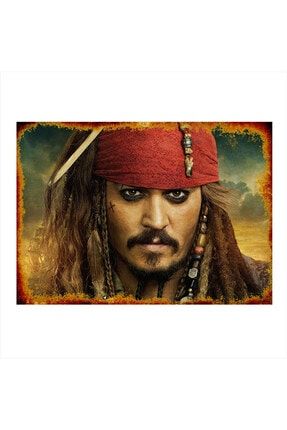 Ahşap Tablo Karayip Korsanları Johnny Depp TBLMGYT4300