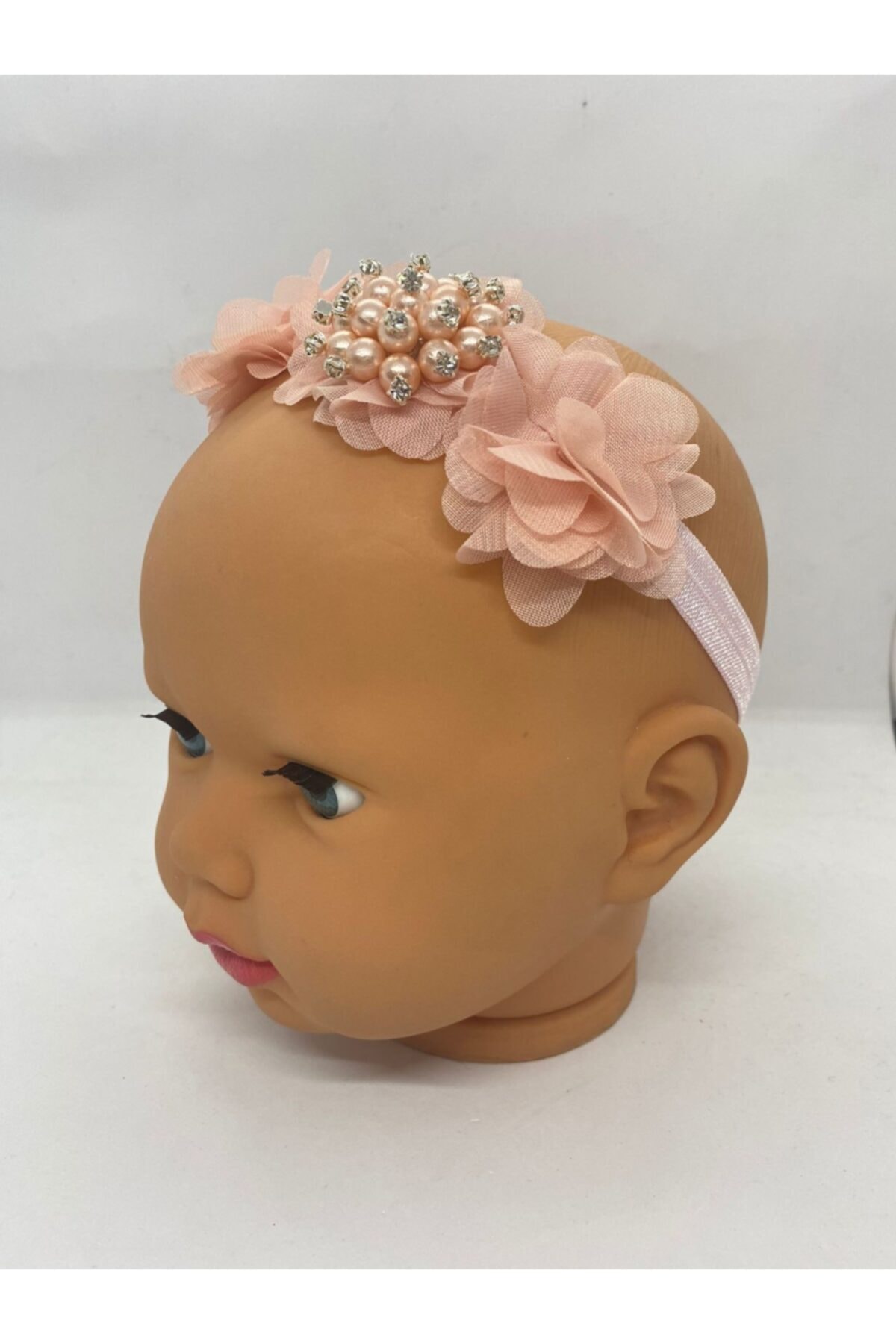 Melkady 278pu - Çiçekli Şık Broşlu Bebek Bandı (0-6 AY) 2