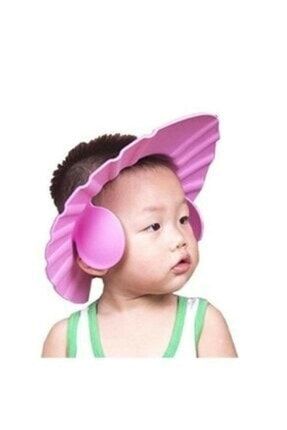 Bebekler Için Banyo Şapkası Kulaklıklı Ve Düğmeli Pembe TRJNS-EB-37425