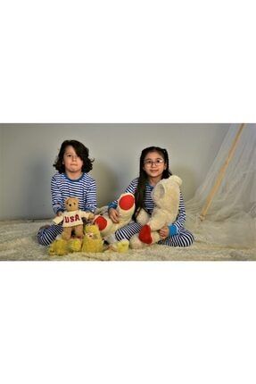 Çizgili Çocuk Pijama Yakımı 2021-2