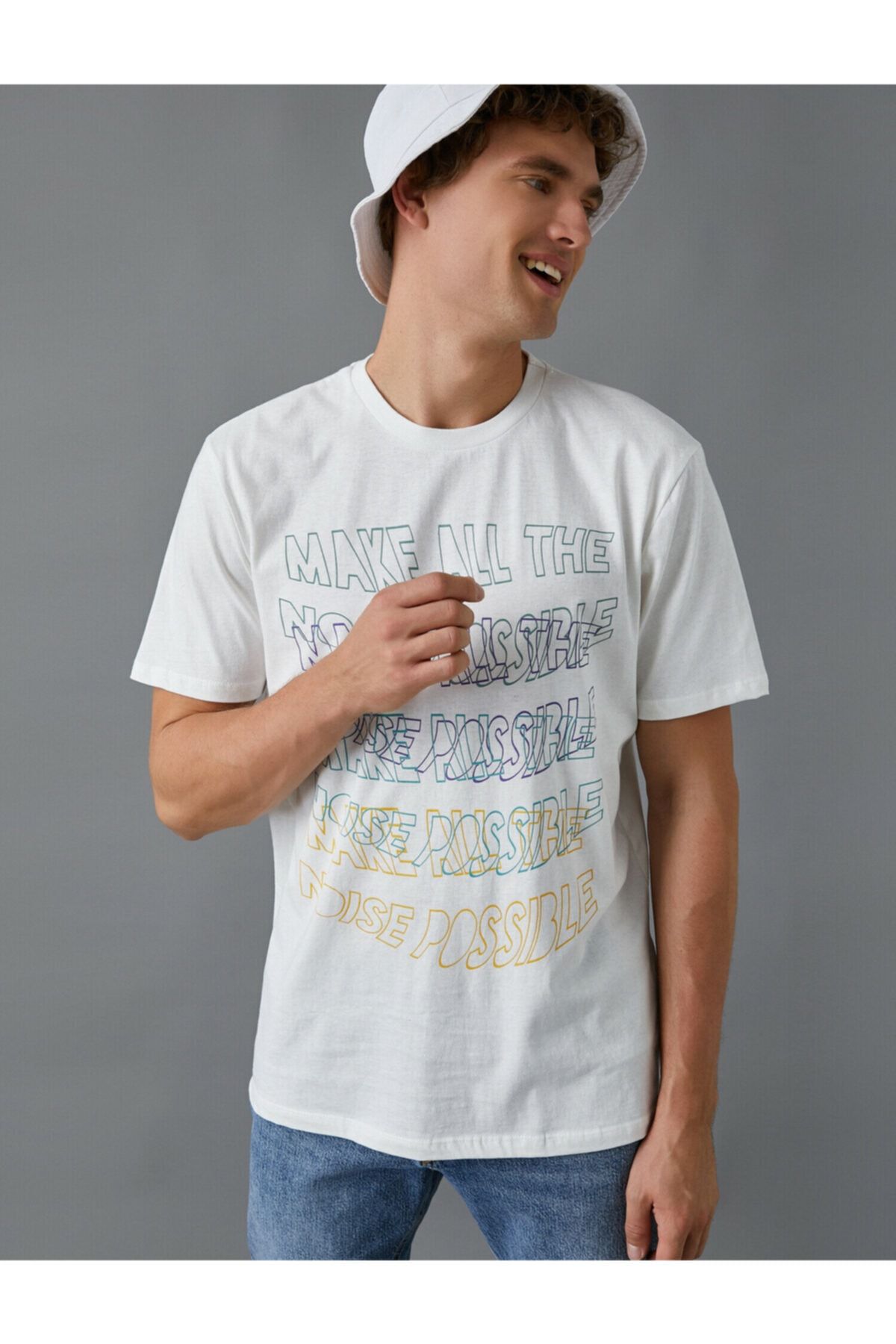 Koton T-Shirt Weiß Regular Fit Fast ausverkauft