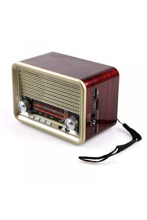 Nostalji Radyo Şarjlı Fm Radyo Bluetooth Hoparlör Usb Aux NS-1537BT