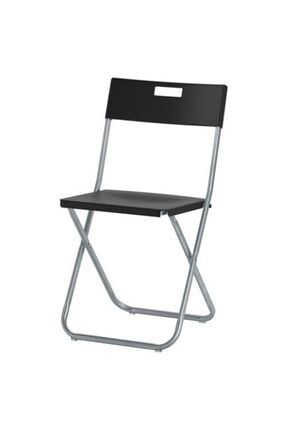 Gunde Katlanabilir Sandalye Taşınır Siyah Galvanizli Çelik IKEA_GUNDE_SİYAH