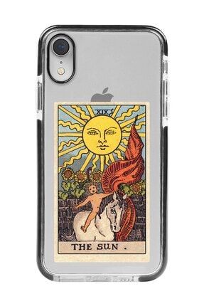 Iphone Xr Siyah Kenarlı Anti Shock The Sun Desenli Telefon Kılıfı IPXRANTI-136