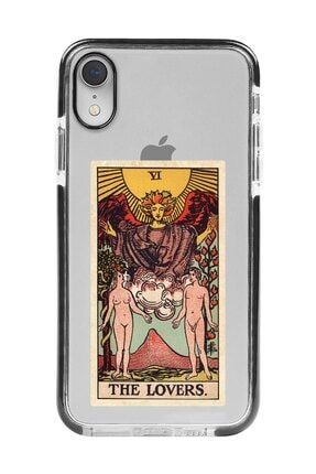 Iphone Xr Siyah Kenarlı Anti Shock The Lovers Desenli Telefon Kılıfı IPXRANTI-262