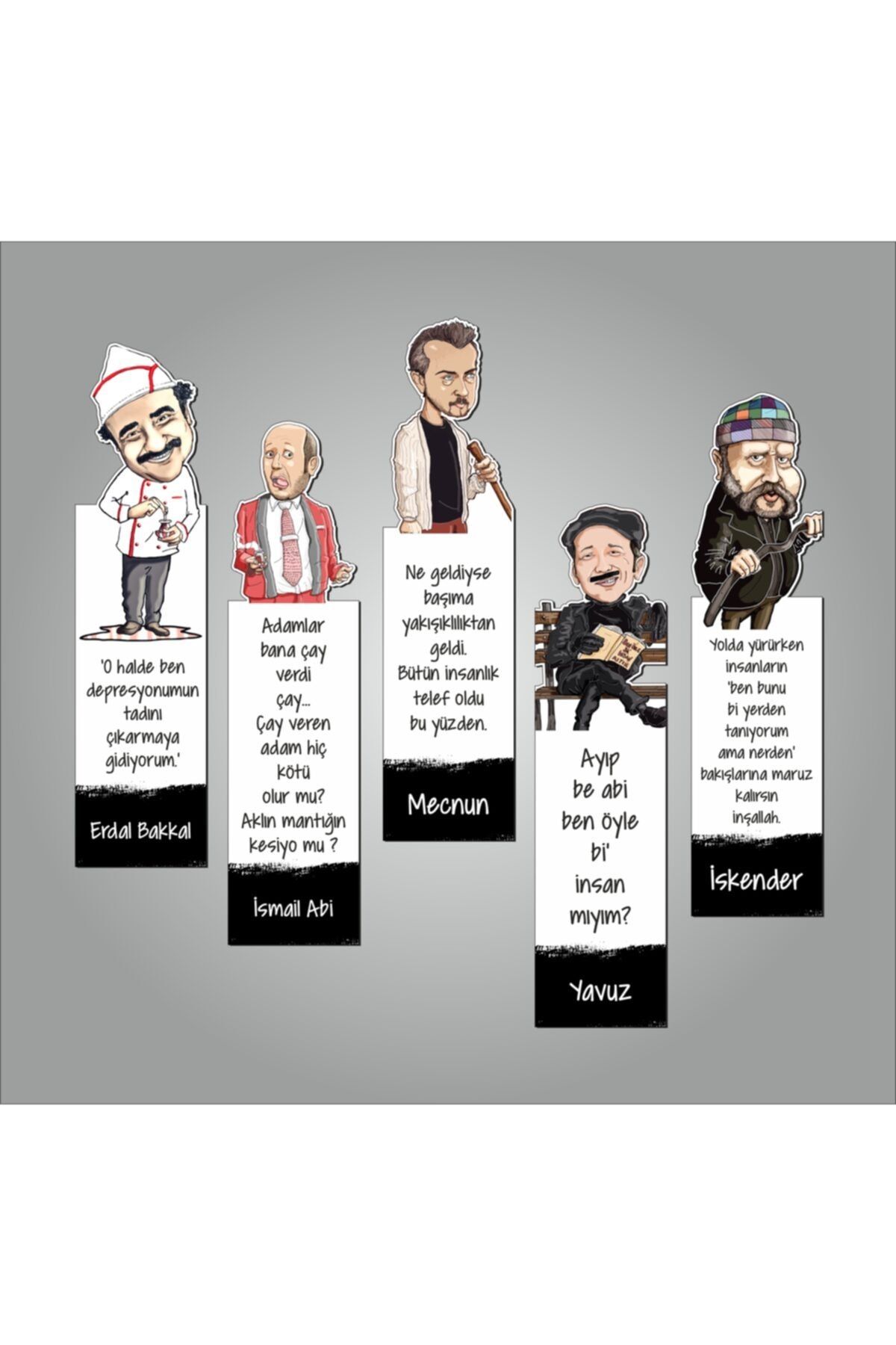 Walldeco Set De Semne De Carte Din Lemn Cu Tăietură Specială Leyla & Mecnun - One Size