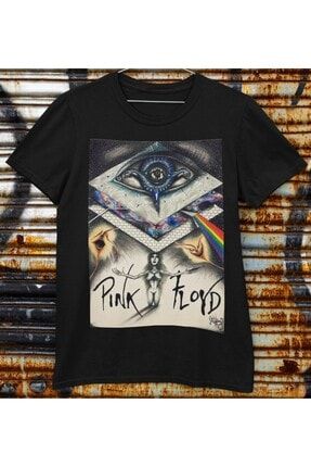 Owersize Tasarım Rock Poster Pınk Floyd Baskılı Tişört PLBOST00119