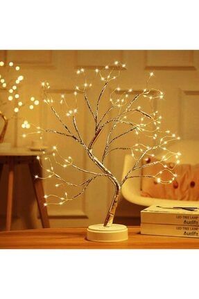 Ağaç Peri Led Işık|usb'li Dokunmatik Gün Işığı 18 Dallı 54 Ledli Dekoratif Masa Aydınlatma agacled