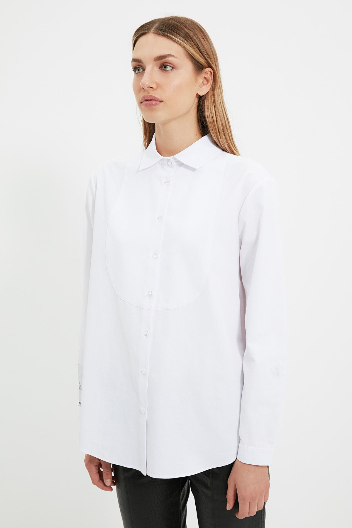 Trendyol Collection-Weißes, gewebtes Hemd 5