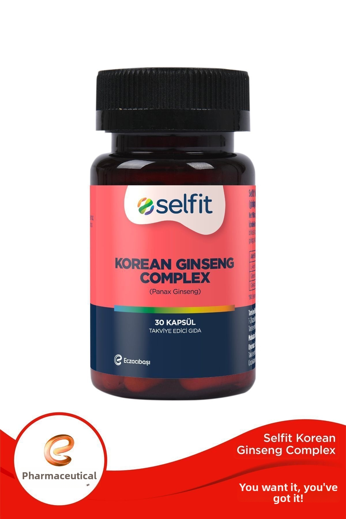 Eczacba Selfit Korean Ginseng Complex 30 Capsules Eczacba Selfit Korean Ginseng Complex 30 Capsules