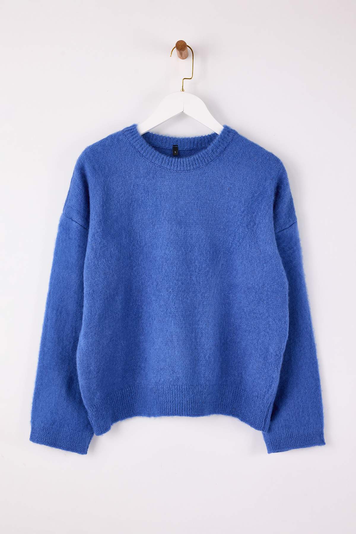 Trendyolmilla  Wardrobe Essentials Mavi Yumuşak Dokulu Geniş Kalıp Basic Triko Kazak | TWOAW26KZ00088 - Görsel 5