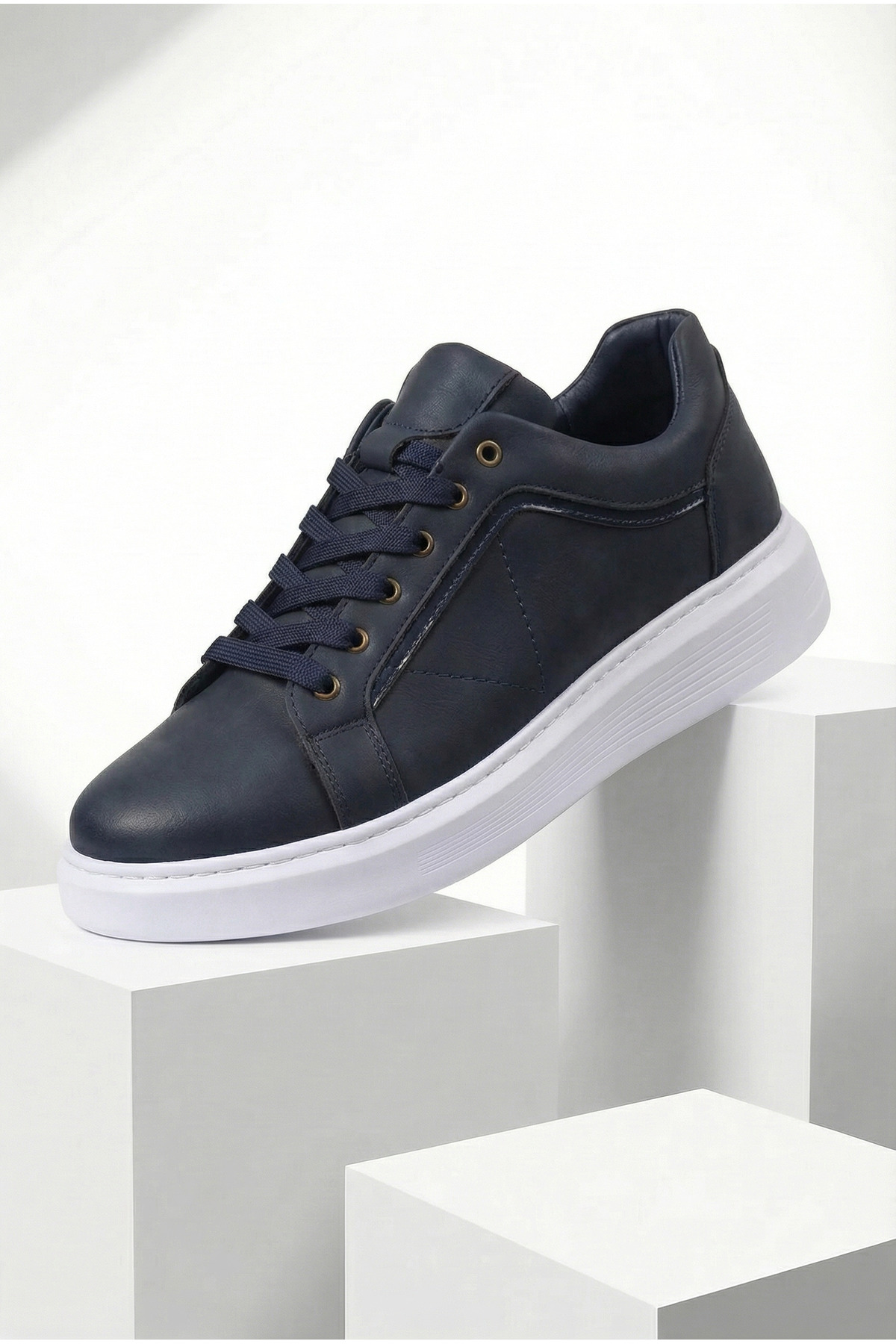 Men's Sports Shoes Casual Sneaker Navy Blue Color Orthopedic Sole M801