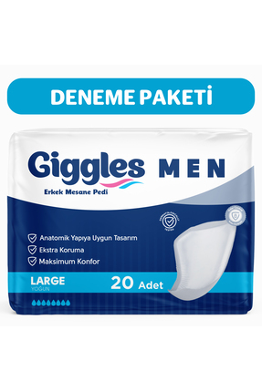 giggles Yetişkin Erkek Mesane Pedi - L Beden - 1 Paket 20 Adet