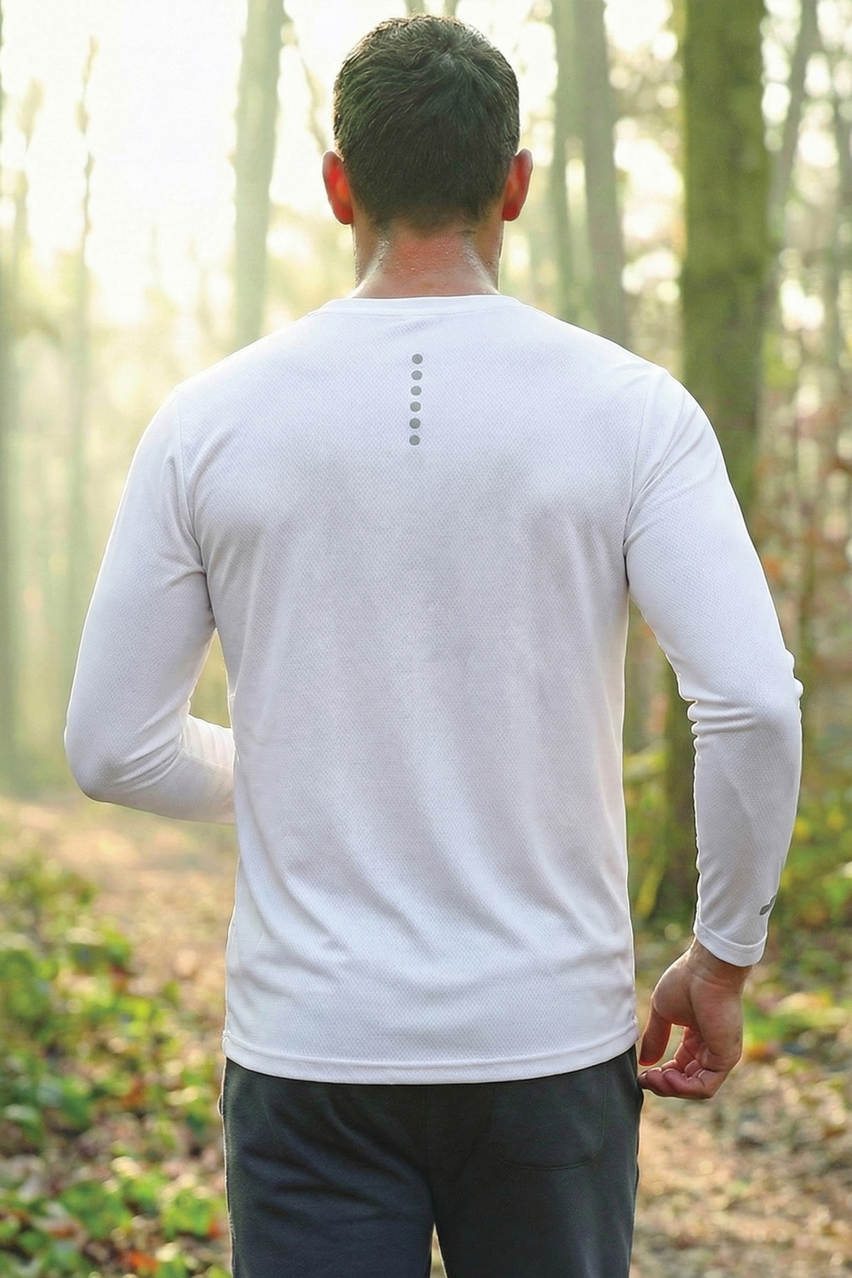 تيشيرت رجالي للتمرين بأكمام طويلة وماص للرطوبة