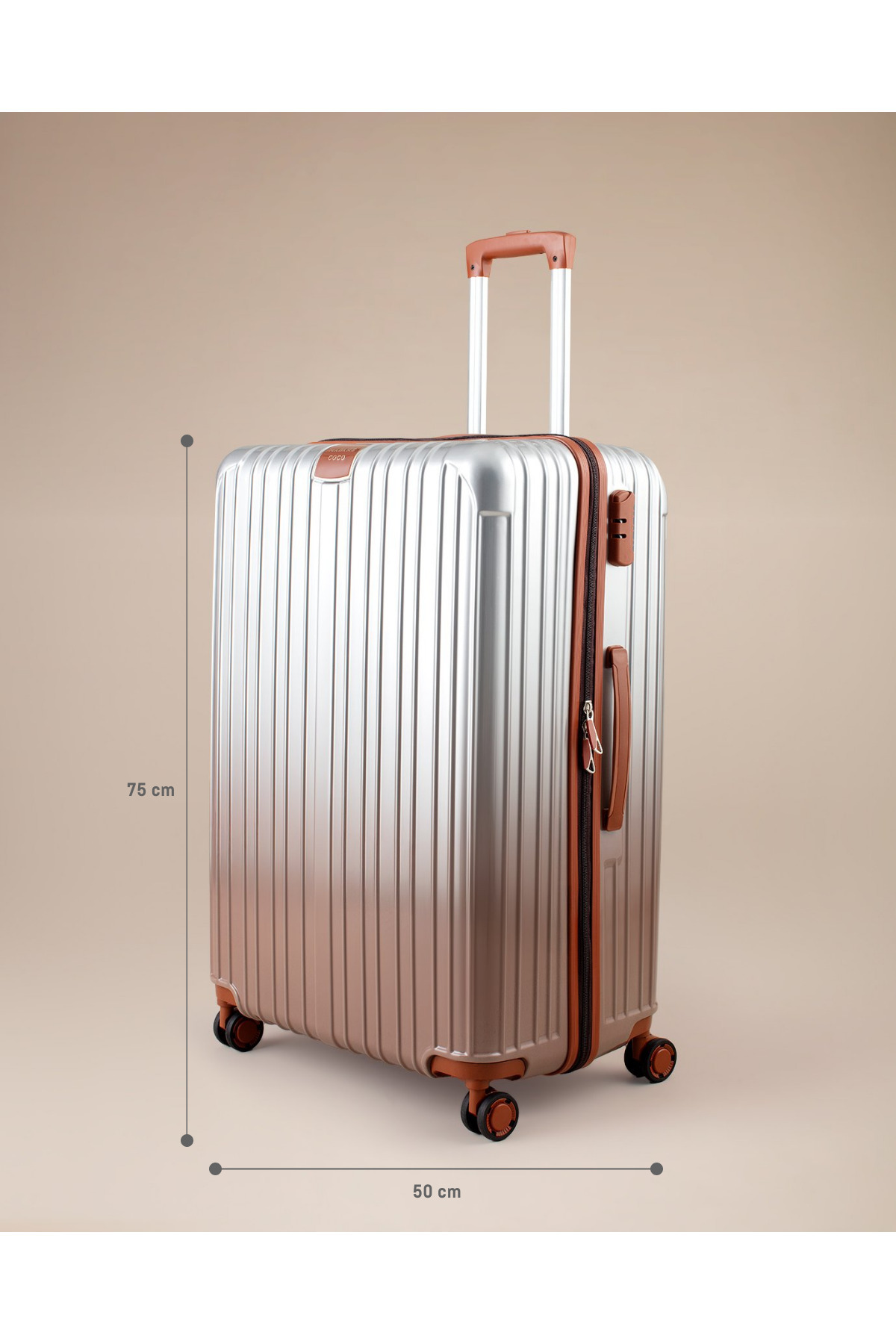 Madame Coco  Chest Valiz/Bavul - Gümüş - Büyük Boy - Görsel 4