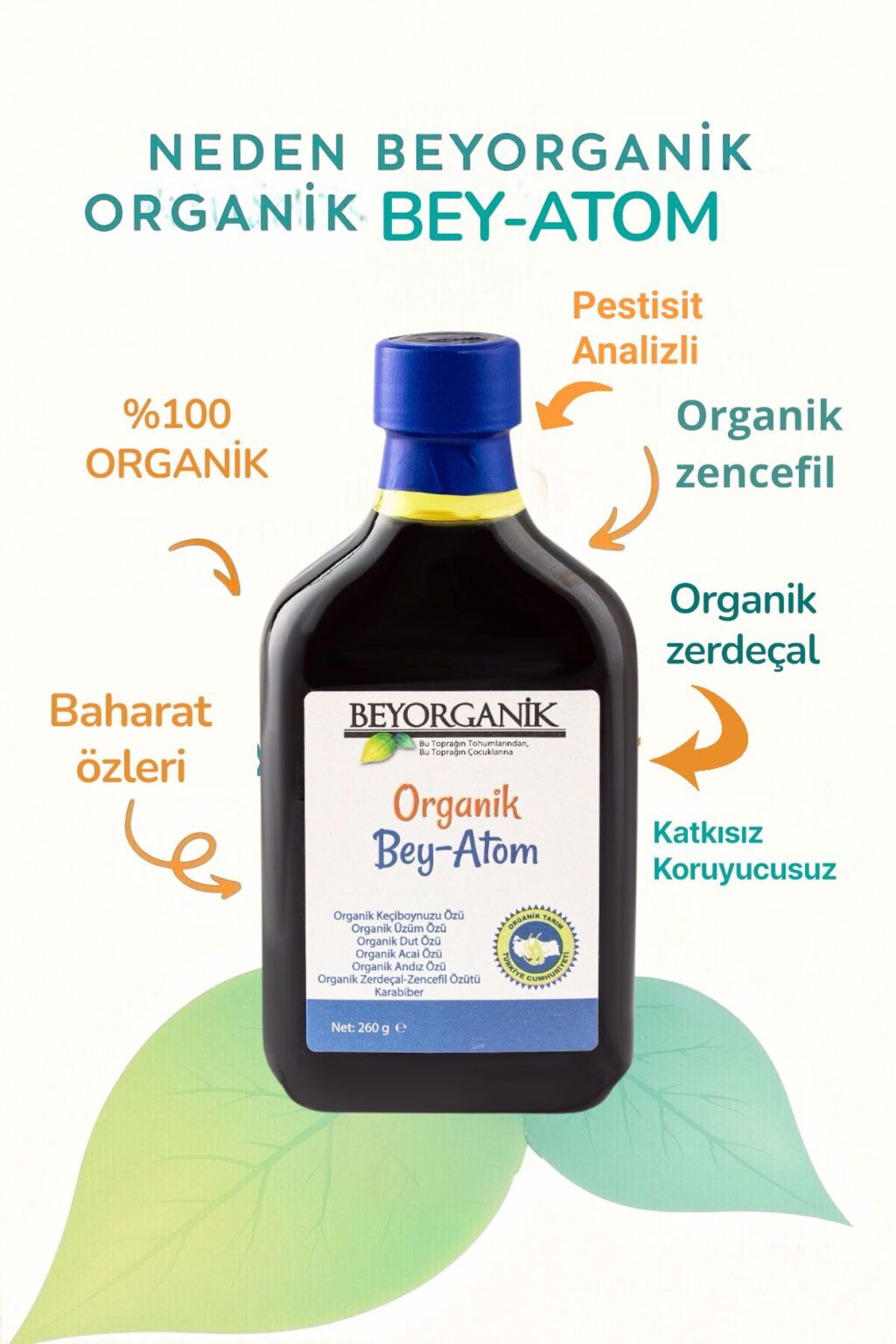 BEYORGANİK ORGANİK Bey Atom 260gr (PESTİSİT ve AĞIR METAL ANALİZLİ) fotoğrafı 4 (önizleme)