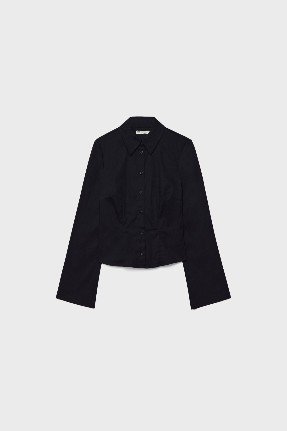 Stradivarius  Dökümlü kollu vücuda oturan gömlek - Görsel 5