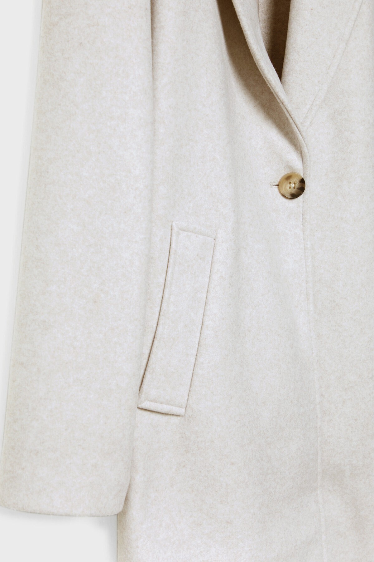 Stradivarius  Yumuşak Dokulu Düğmeli Midi Kaban - Görsel 7