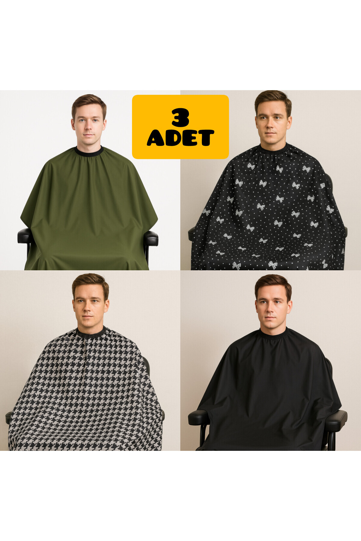 irtihal Kuaför Berber Tıraş Önlüğü - Penuar -kesim Önlüğü, Örtüsü (3 ADET)110/150cm