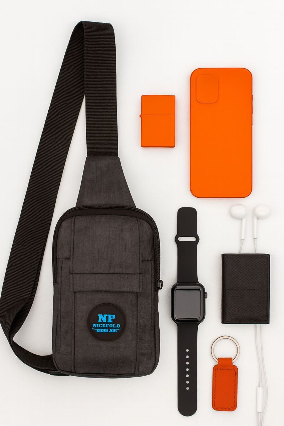 NEWISH POLO ACCESSORIES  Newish Yuppy Club Keten Telefon Bölmeli Bel Ve Çapraz Omuz Çanta Göğüs Seyahet Günlük Bodybag - Görsel 4