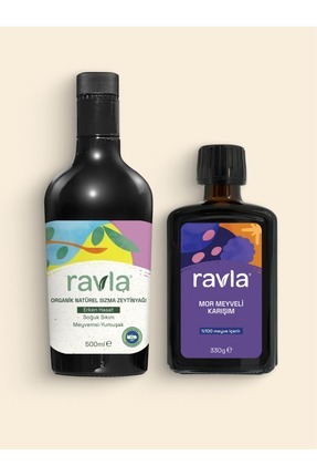 Ravla 2'li Ürün - Mor Meyveli Karışım 330g / Meyvemsi Organik Erken Hasat Zey...