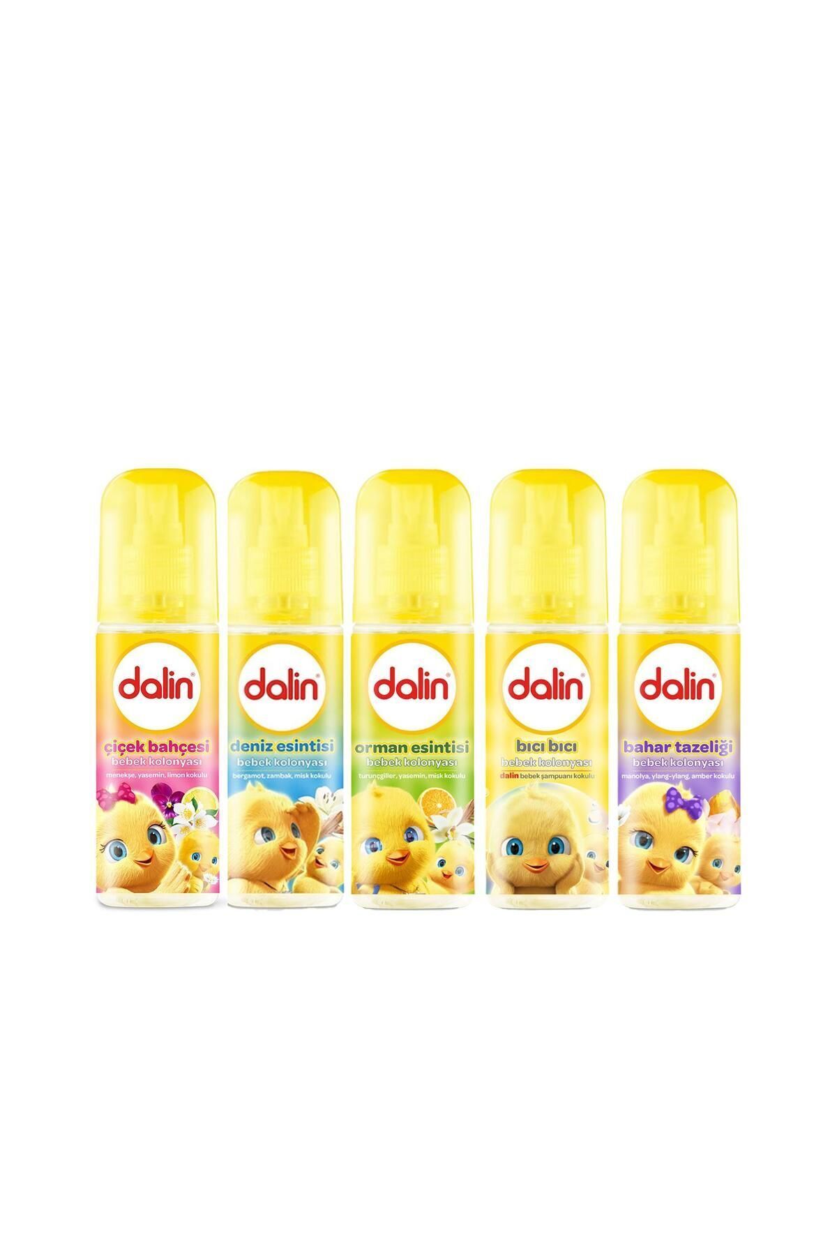 Dalin Bebek Kolonyası 100 ml (Bıcı Bıcı- Orman- Bahar- Çicek- Deniz) Karma 5 Li Set fotoğrafı 2 (önizleme)