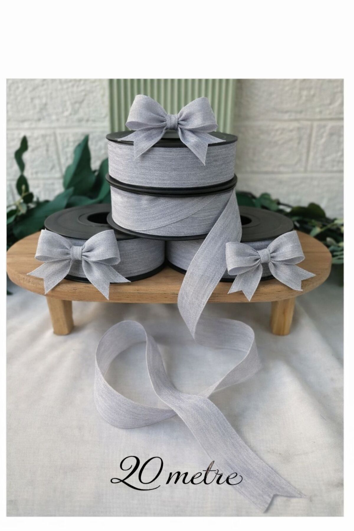 25 Mm Linen Ribbon Nopel 20 Mt