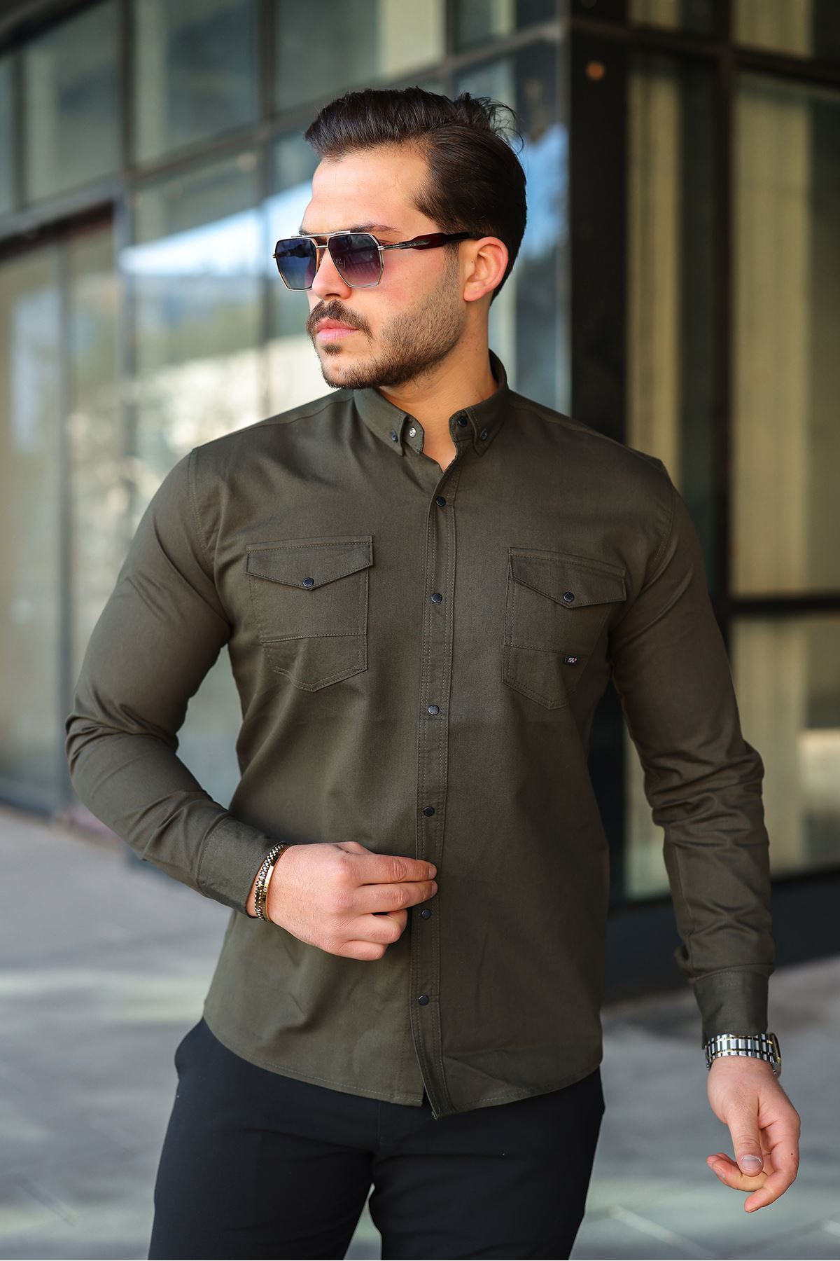 masso moda  Slim Fit Jeans - Kot Erkek Gömlek Günlük Kullanıma Uygun