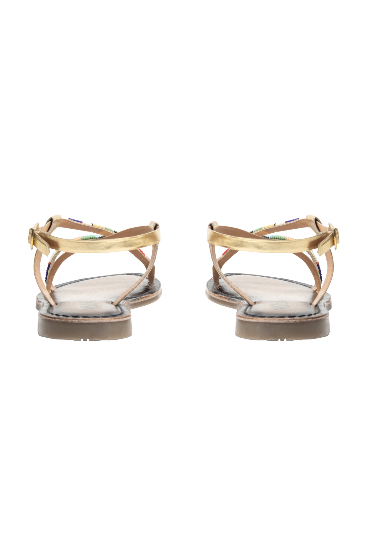 Pearl embroidery sandals