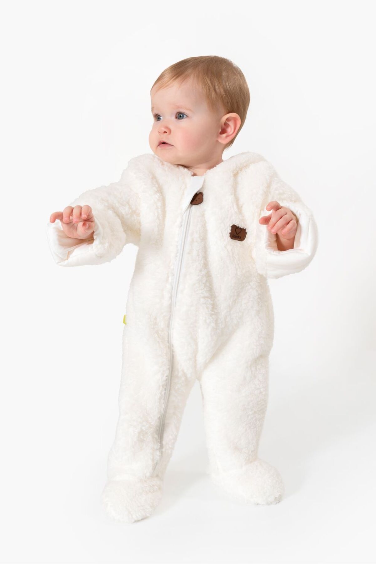 Kuarks Unisex Welsoft Pelüş Astarlı Kışlık Bebek Uyku Tulumu Bebek Tulumu Kendinden Eldivenli Bebek Tulumu fotoğrafı 6 (önizleme)