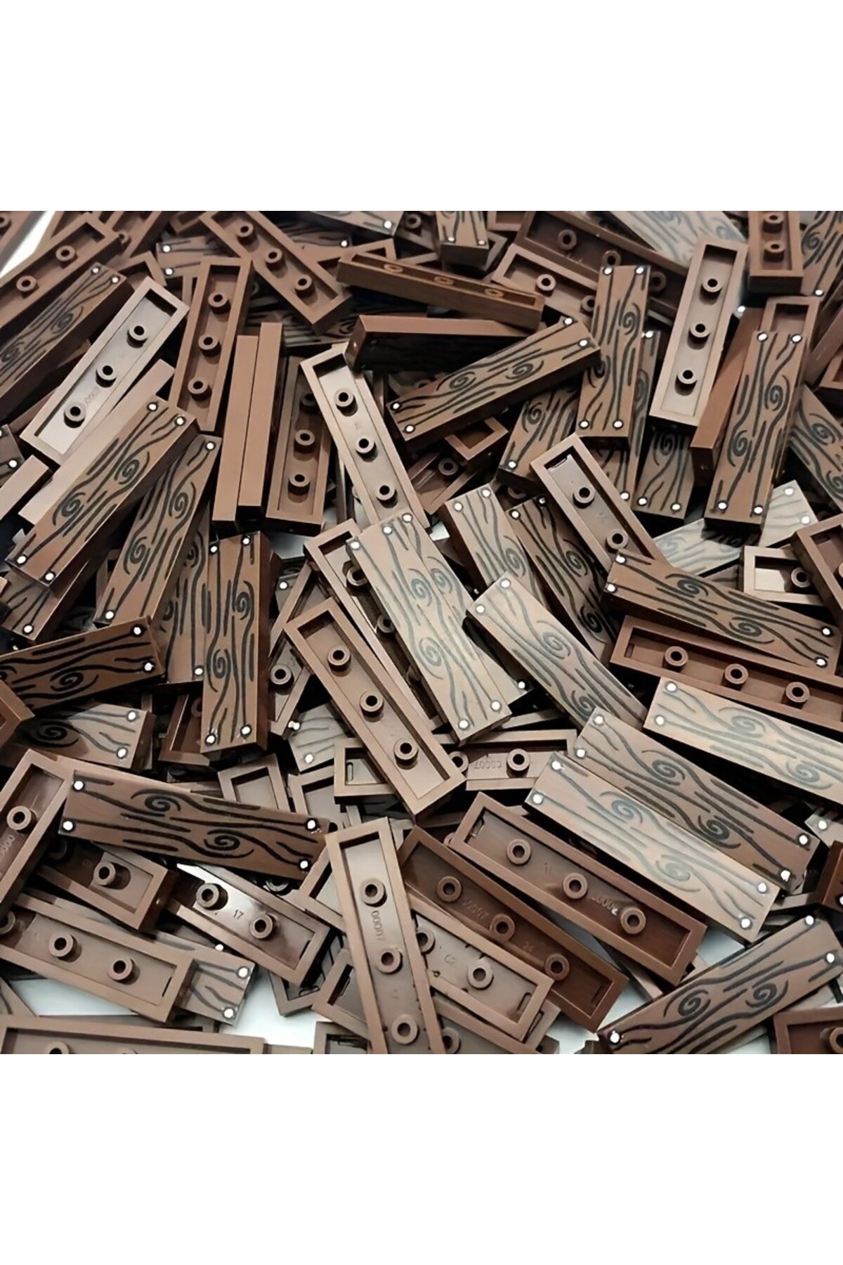 قهوه‌ای تیره، ۲۰ عدد، لوازم صحنه سازنده بلوک ساختنی سازگار MOC مدل ۲۴۳۱، قطعات کوچک، چوبی تخت ۱×۴