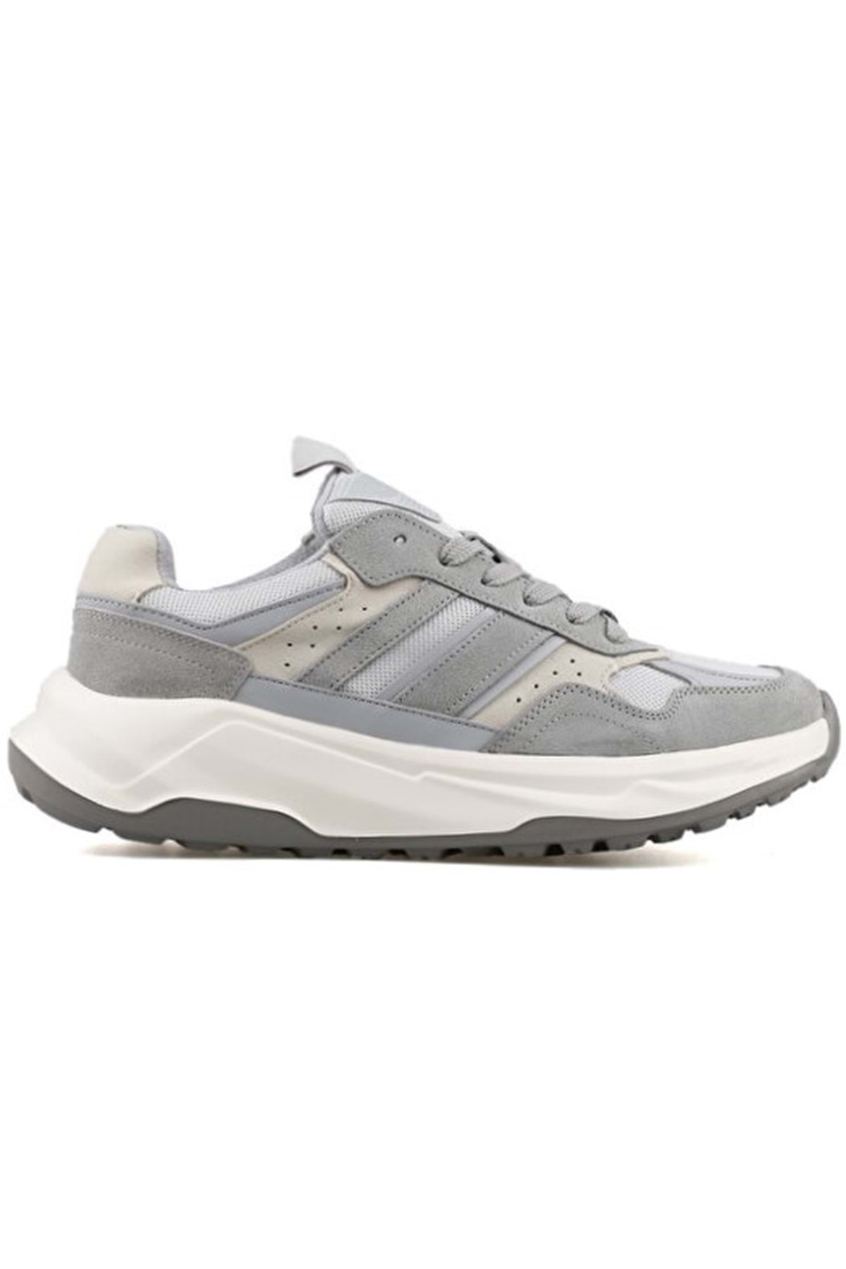 LURIENA様 Lufian 112230235 Eduard Sneaker Erkek Deri Ayakkabı GRİ - Fiyatı