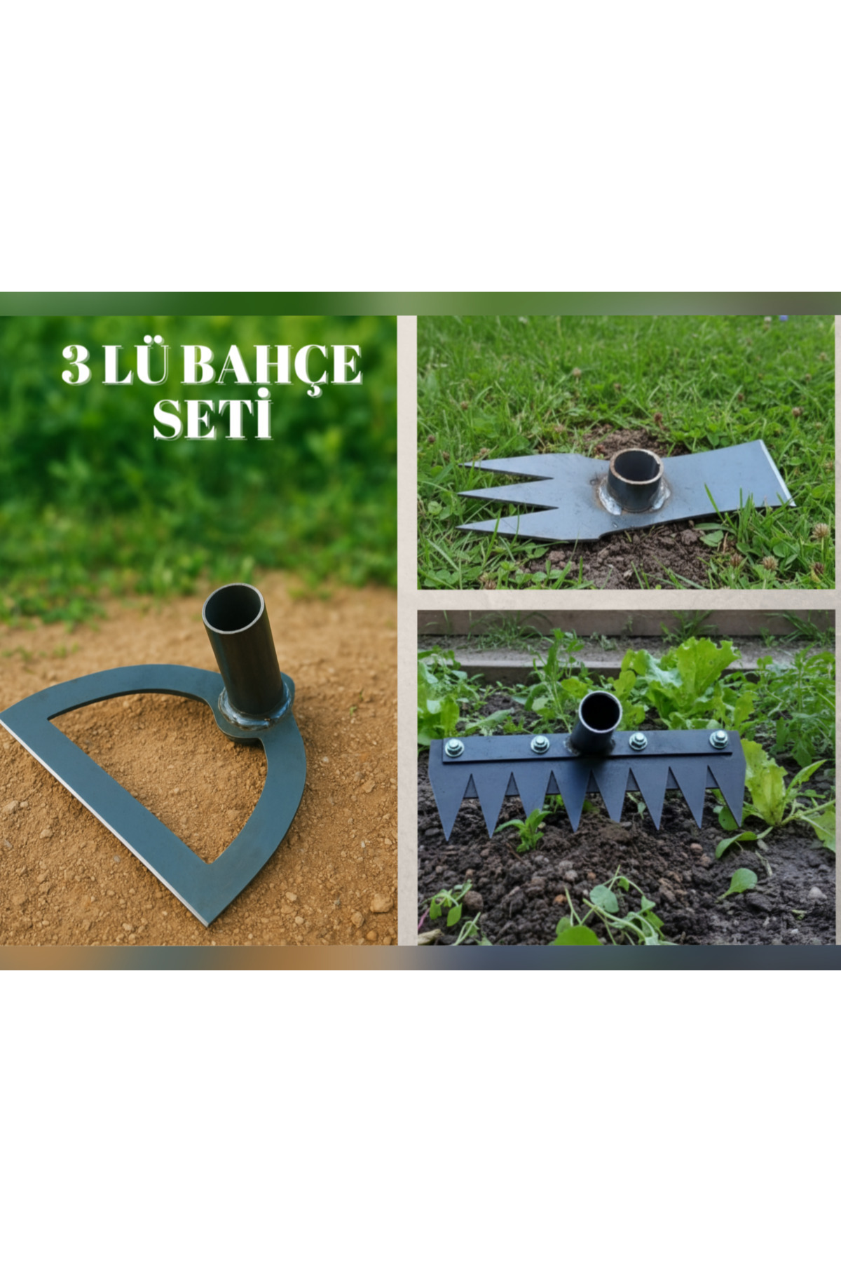 ALKAMET 3'lü Bahçe Seti Tırmık ve Çapalar