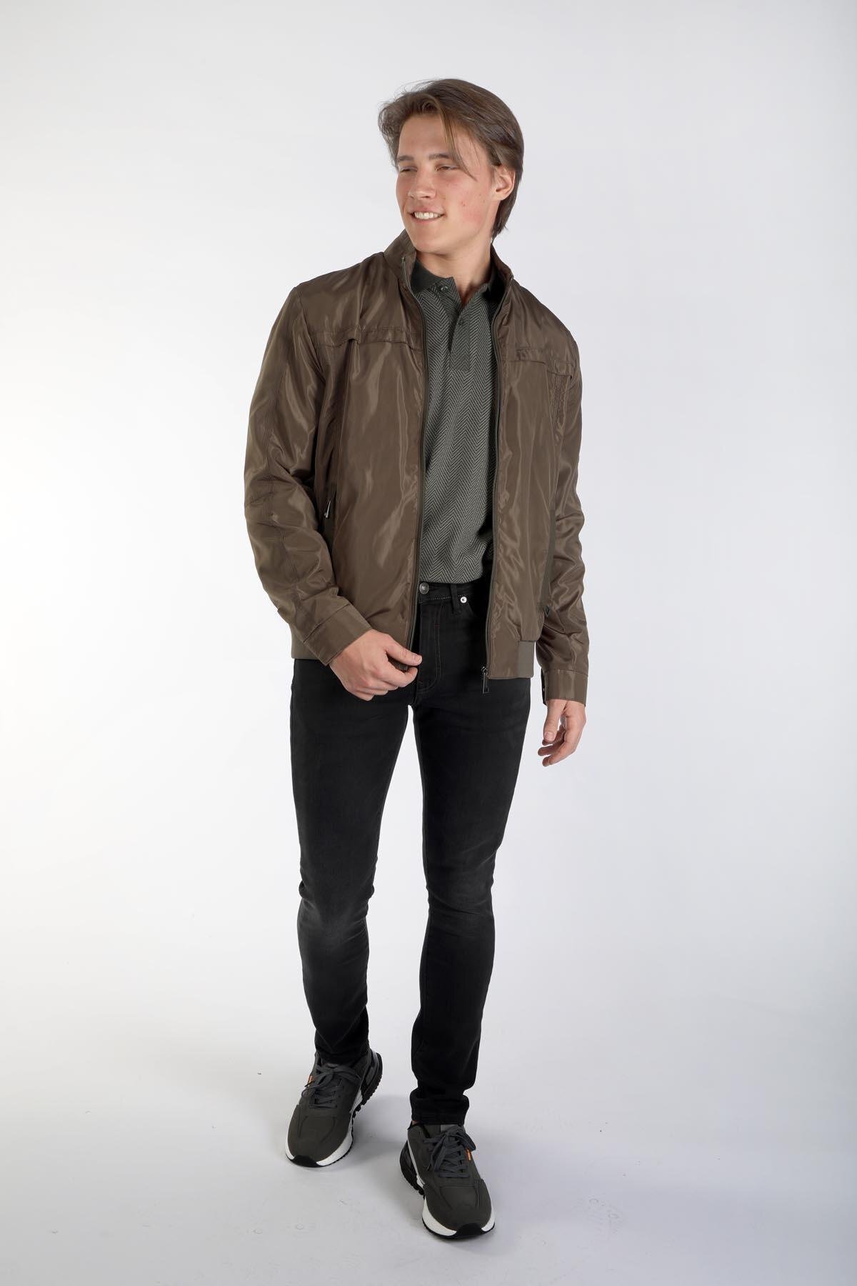 Lee Cooper لی کوپر کاپشن بافتنی مردانه فابلوس آ خاکی — خاکی 242 LCM 232002