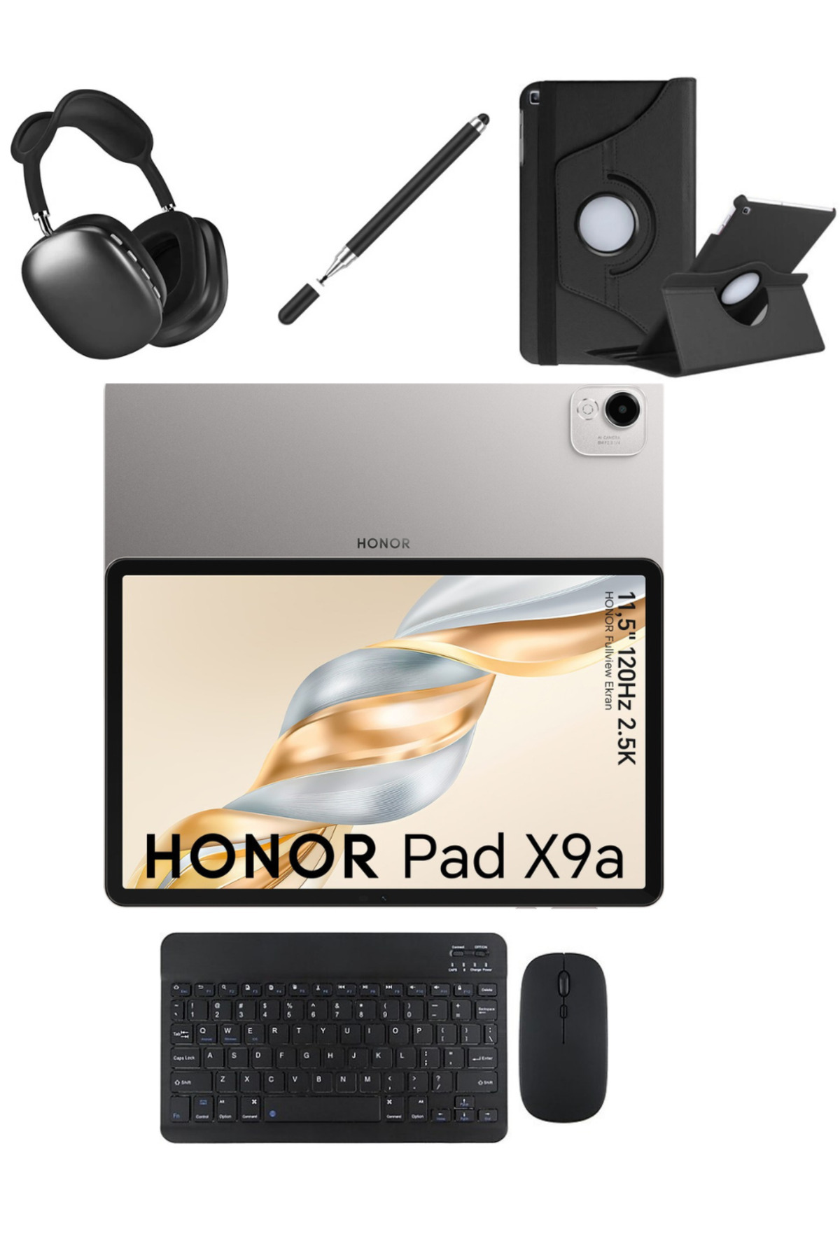 HONOR Pad X9A 8gb 256GB Wi-Fi 11.5 Inç IPS Uzay Gri Tablet -Uzay Grisi +KILIF+KALVYE+MOUSE+KULAKLIK
