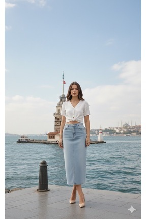 Ede Tekstil UZUN JEANS ETEK KAR YIKAMA