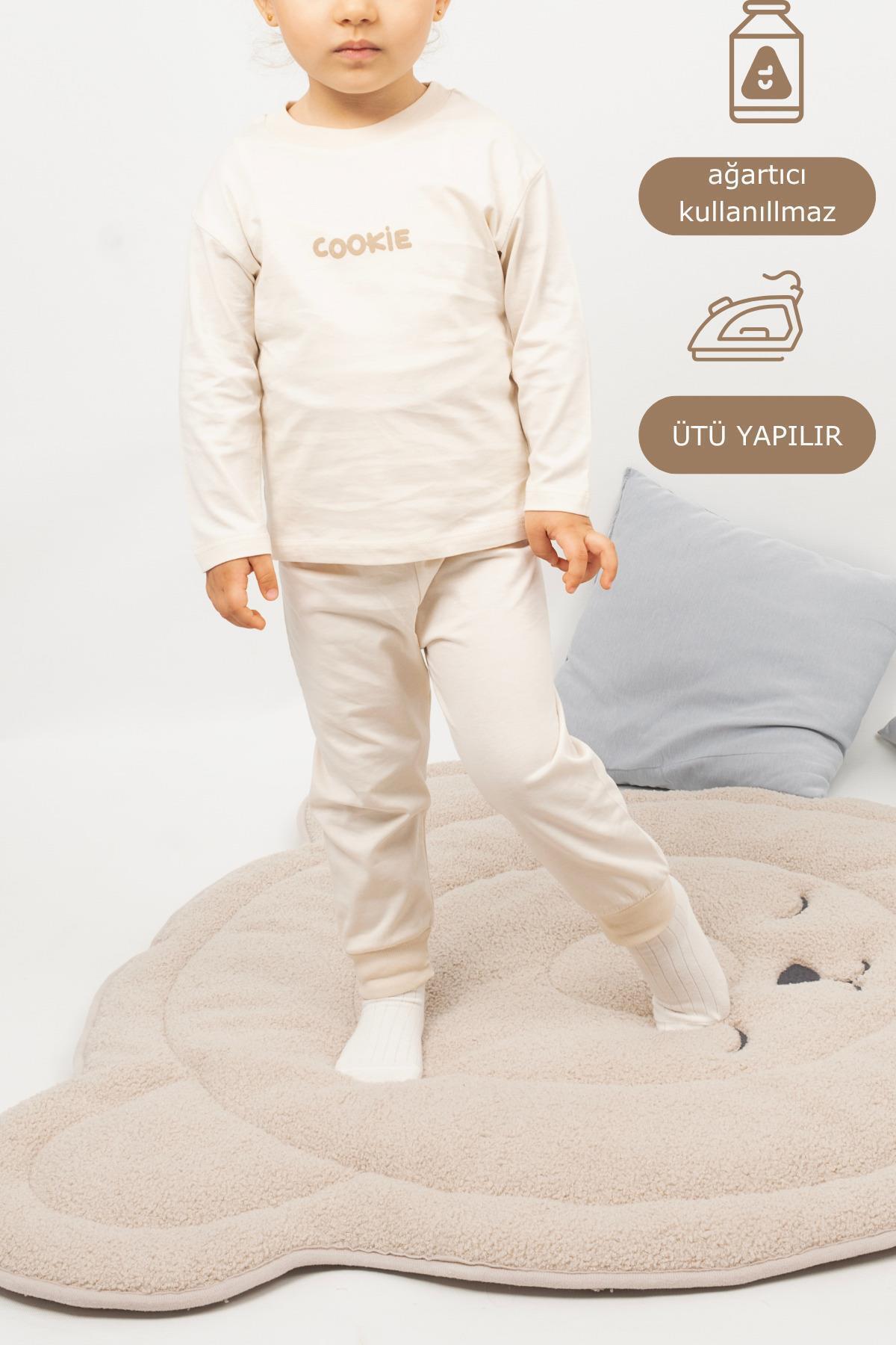 Vauva Kız Erkek Çocuk Pijama Takımı Uzun Kollu %100 Pamuklu Pijama Takımı fotoğrafı 6 (önizleme)