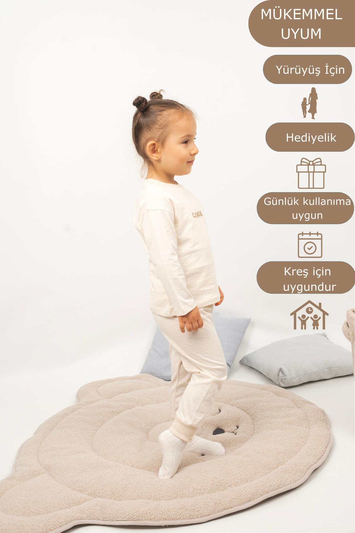 Vauva Kız Erkek Çocuk Pijama Takımı Uzun Kollu %100 Pamuklu Pijama Takımı fotoğrafı 2 (önizleme)