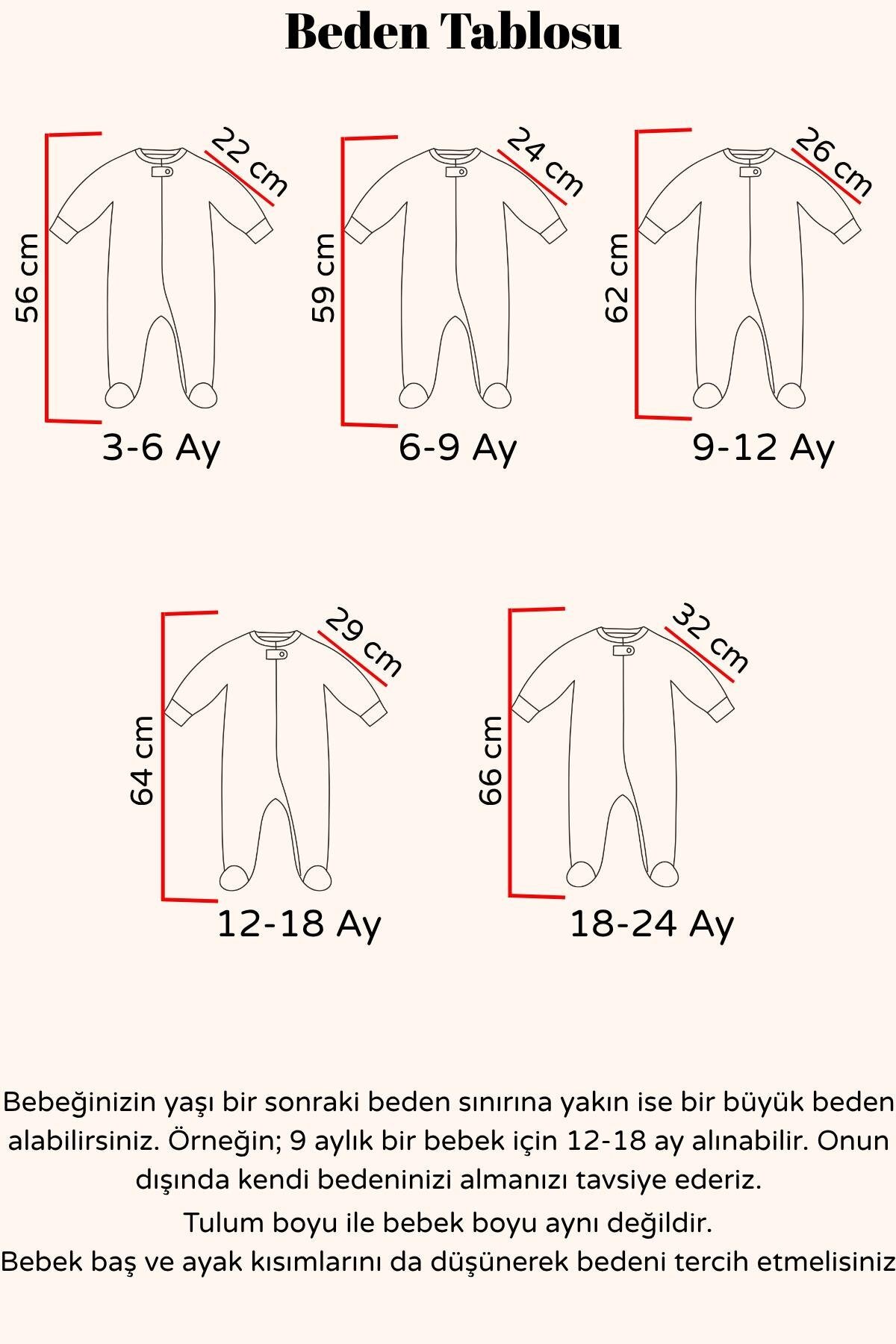 Vauva Uyku Tulumu Kız Erkek Bebek Çocuk Düğmeli Yakalı Uzun Kollu Mevsimlik Tulum fotoğrafı 6 (önizleme)