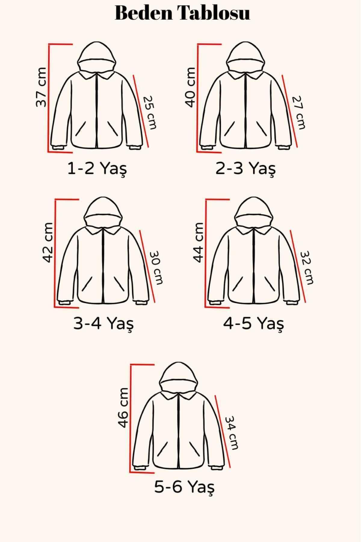 Vauva Çocuk Mont Kız Erkek Su Geçirmez Astarlı Mont-Yağmurluk fotoğrafı 5 (önizleme)