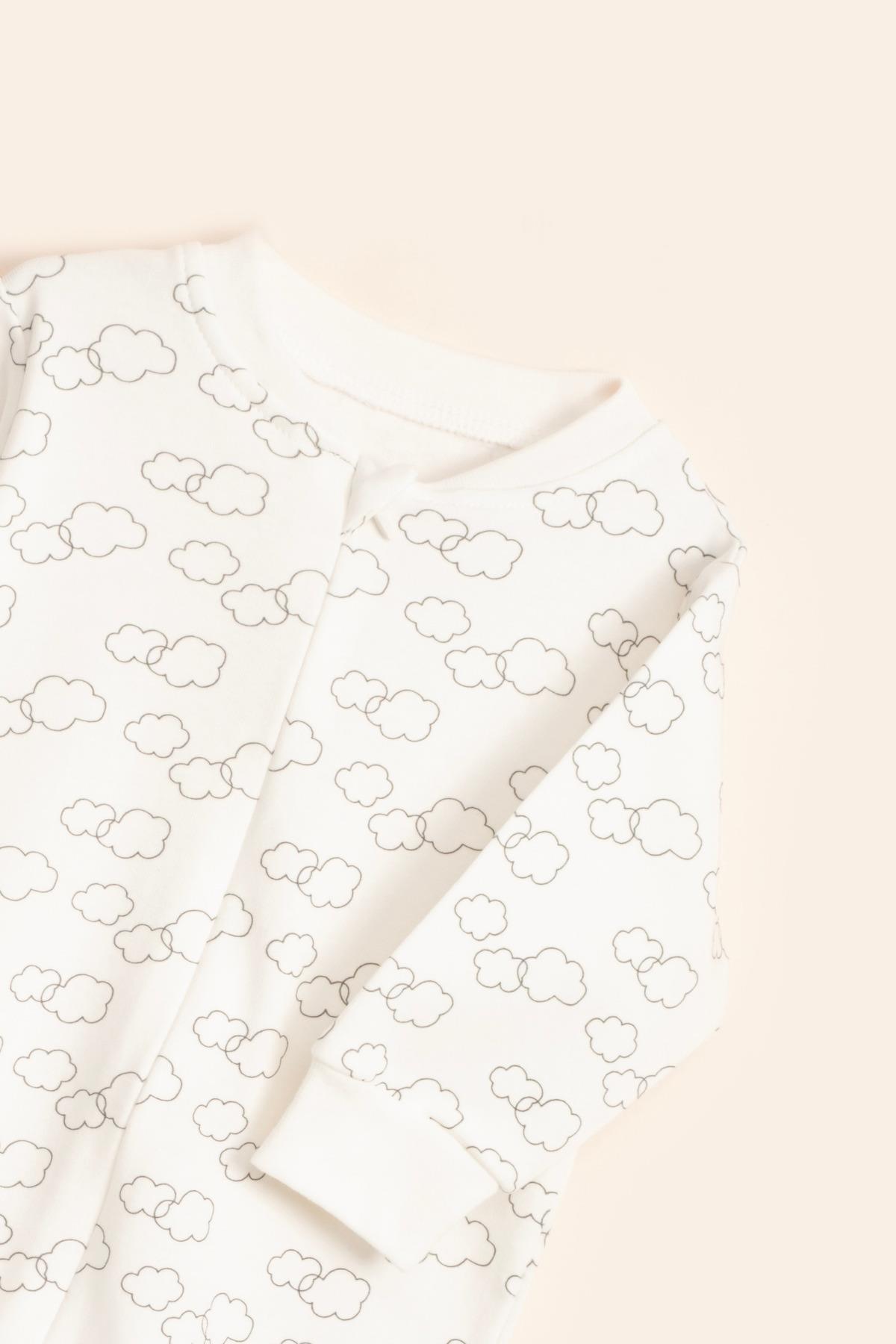 Vauva Bebek Çocuk Kız Erkek Baskılı Tulum Mevsimlik Uzun Kollu Lastikli Tulum fotoğrafı 2 (önizleme)