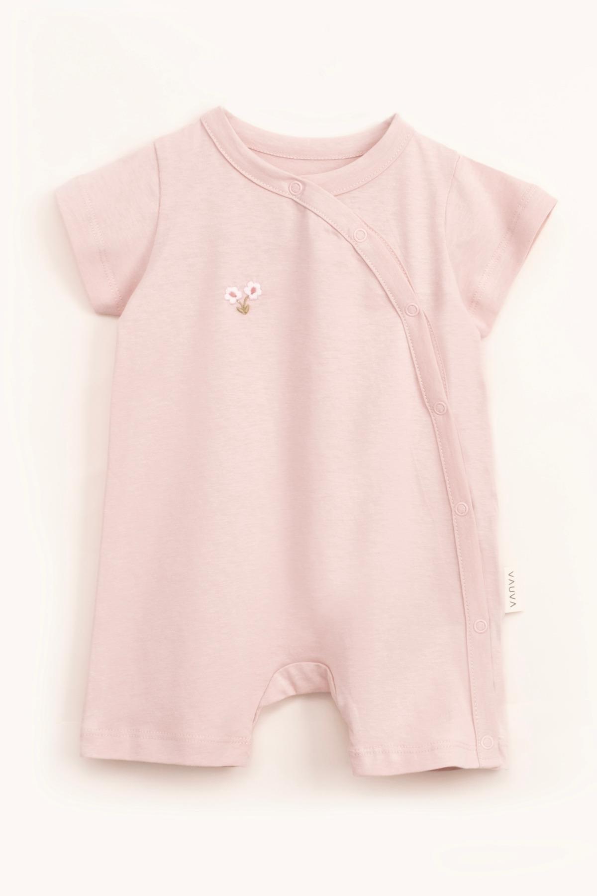 Vauva 2’li Çıtçıtlı Tulum Baskılı Nakışlı Bebek Çocuk Yazlık Tulum fotoğrafı 3 (önizleme)