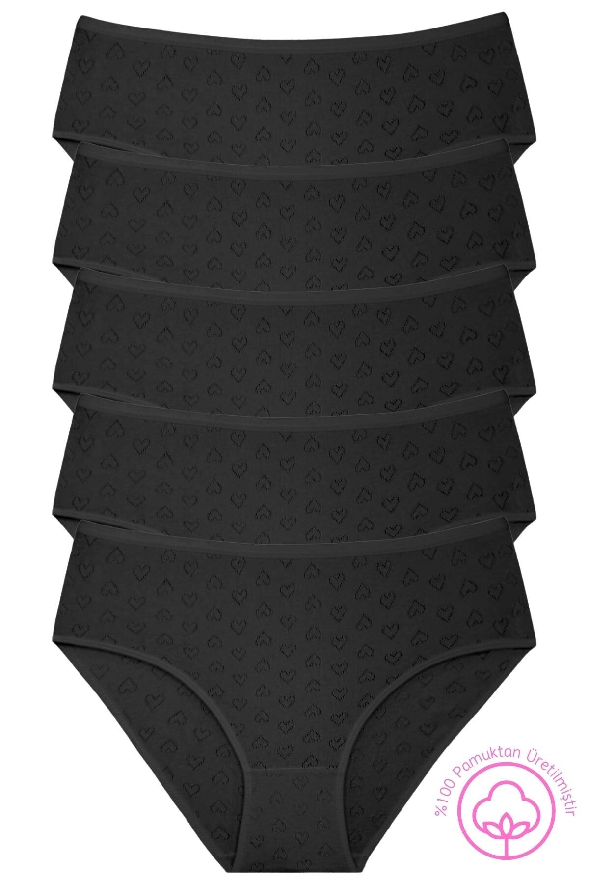 Newlilla 1506 هارت 100% قطن 5 قطع سراويل باتو النسائية V16