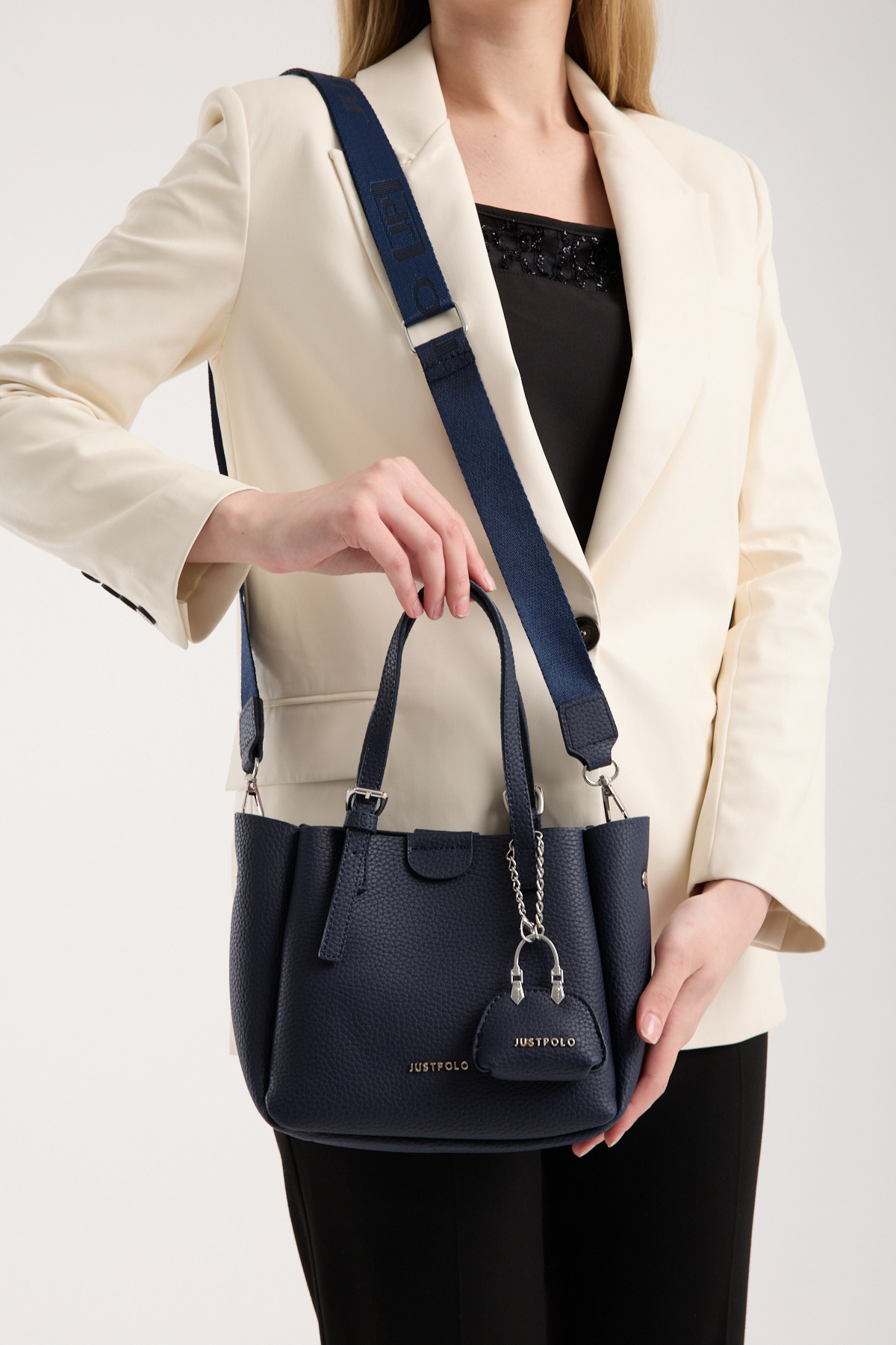 Just Polo Luxury Women's Wide Shoulder Bag with Adjustable Shoulder Strap