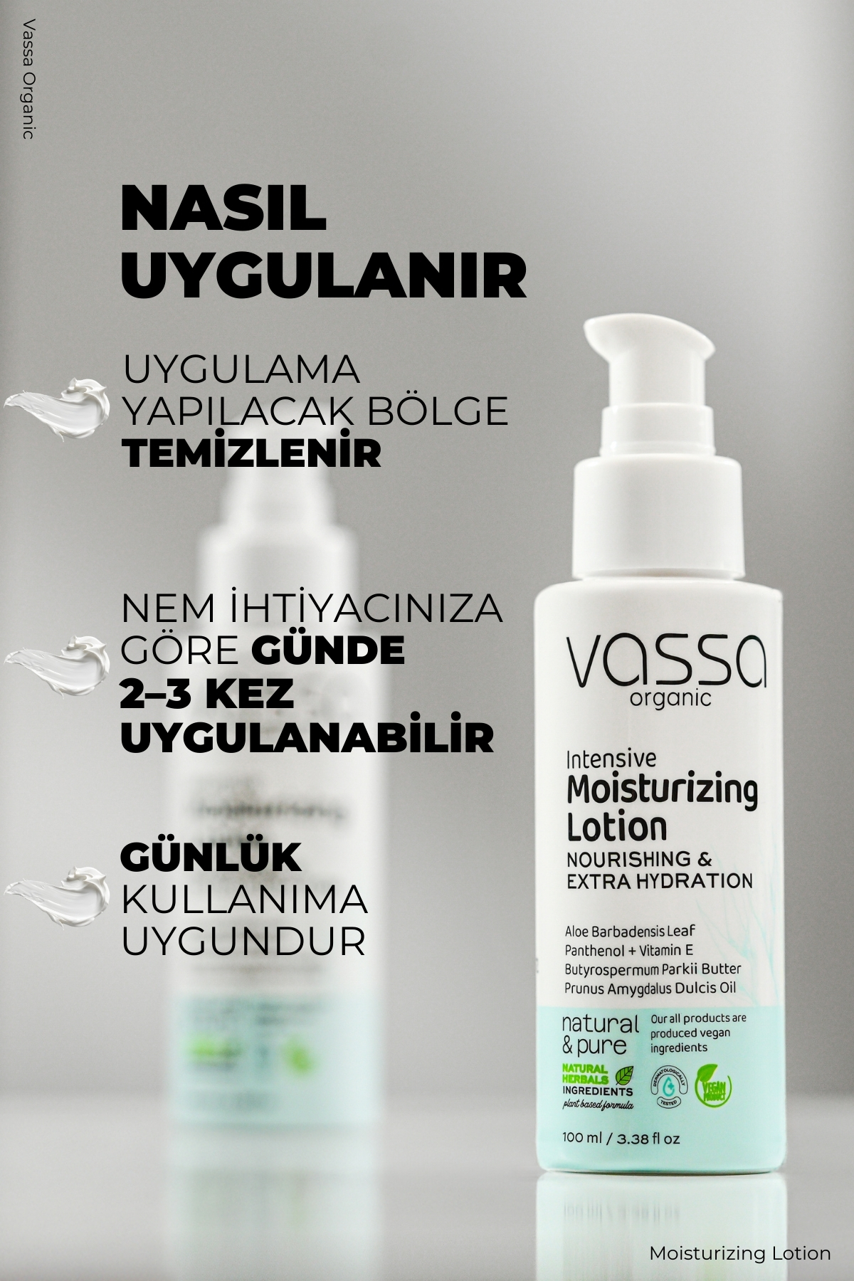 Kaşıntı Karşıtı, Pul Pul Dökülme Azaltıcı, Cilt Bakım Kremi - Yoğun Vücut Nemlendiricisi 100 ml — VASSA0021VBK — تصویر 6 از 7
