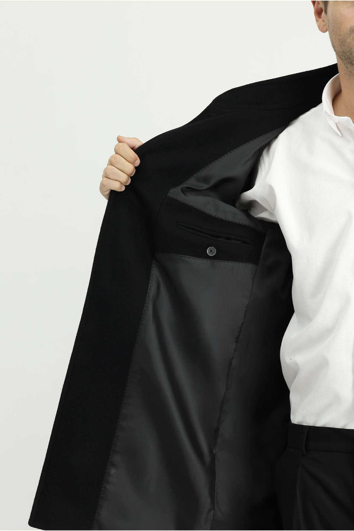 Kiğılı  Yünlü Klasik Kaban - Görsel 5