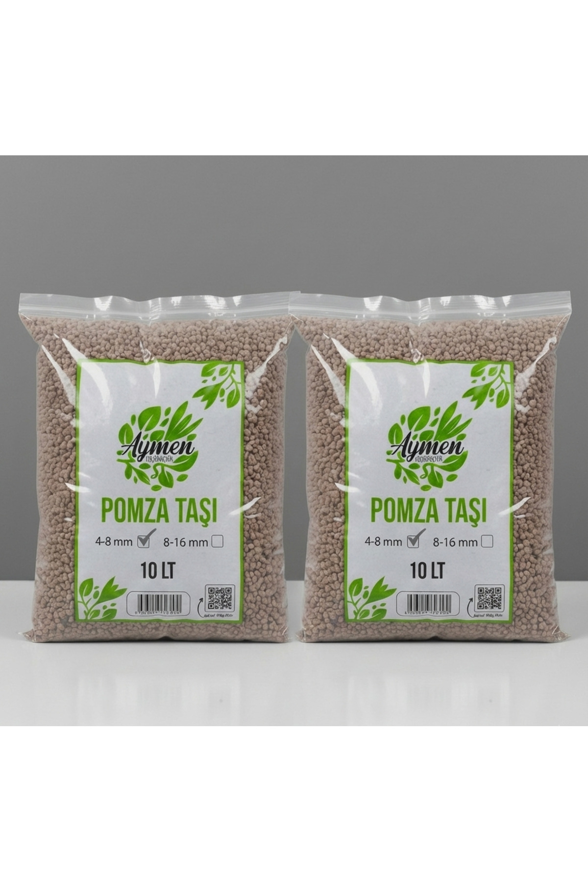 2 Pieces 10 Liters 4-8 mm Pumice Stone - Agricultural Pumice (20 LITERS in TOTAL) - Volcanic Pumice Stone